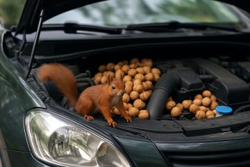 Veverica sakrila orahe u autu